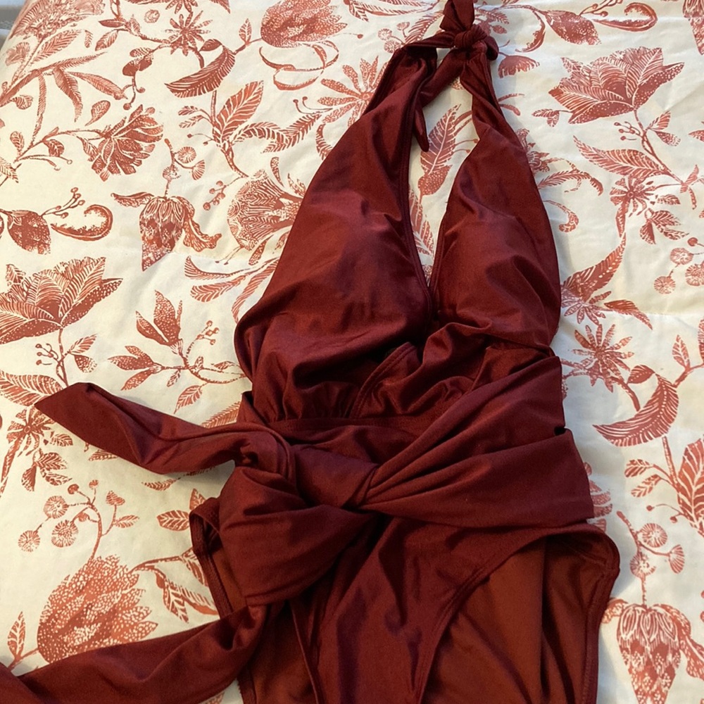 Plunge halter one piece